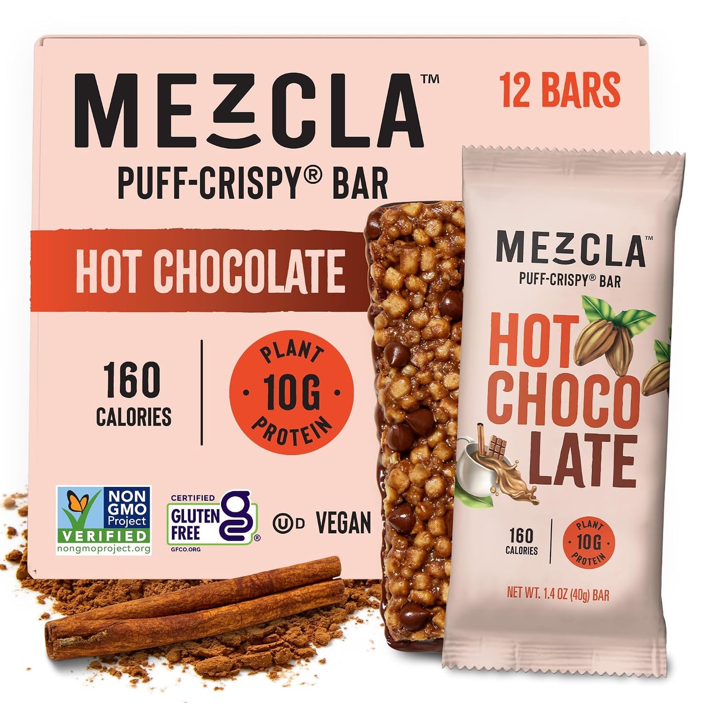 Mezcla Puff-Crispy Plant Based Protein Bars Variety Pack