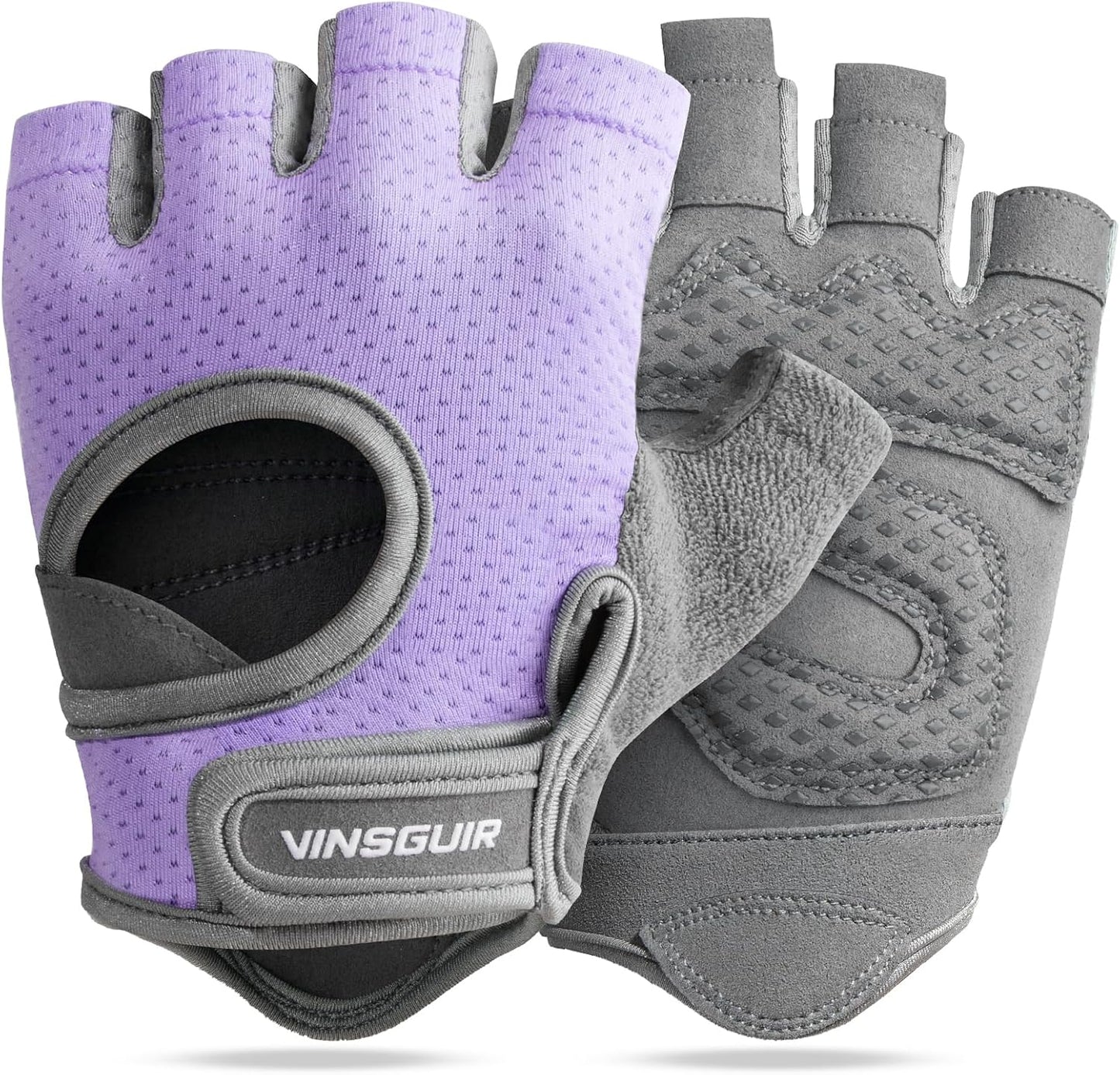 VINSGUIR Workout Gloves for Women & Men, Breathable, Grip Pads