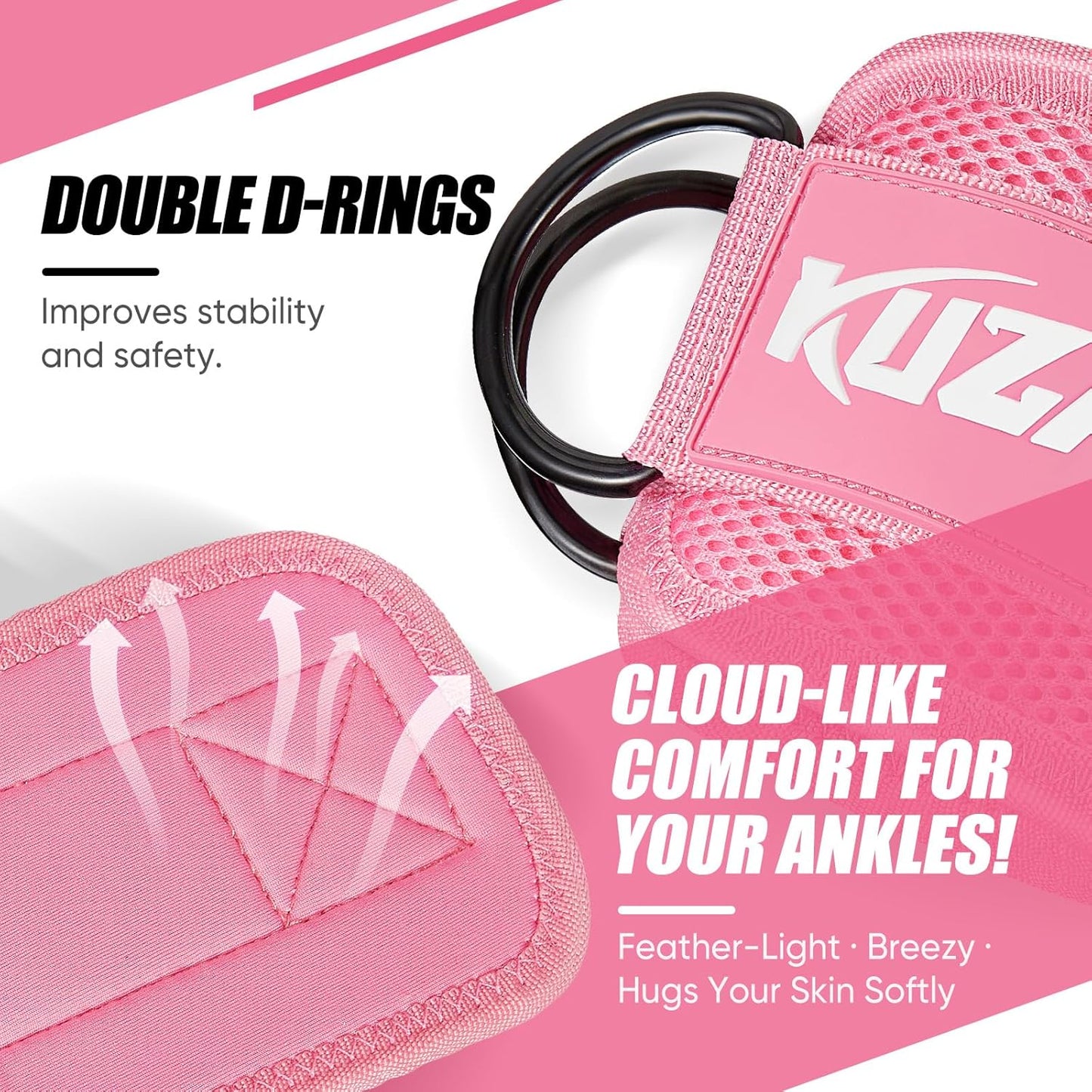 KUZARO Ankle Resistance Bands - Leg & Glutes Workout Equipment, Booty Trainer