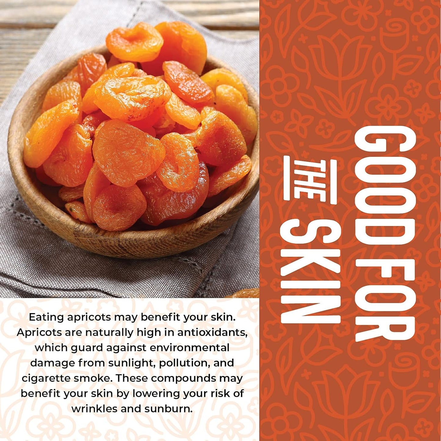 Dried Apricots No Sugar Added, 1 Pound, Turkish Apricots Dried Fruit