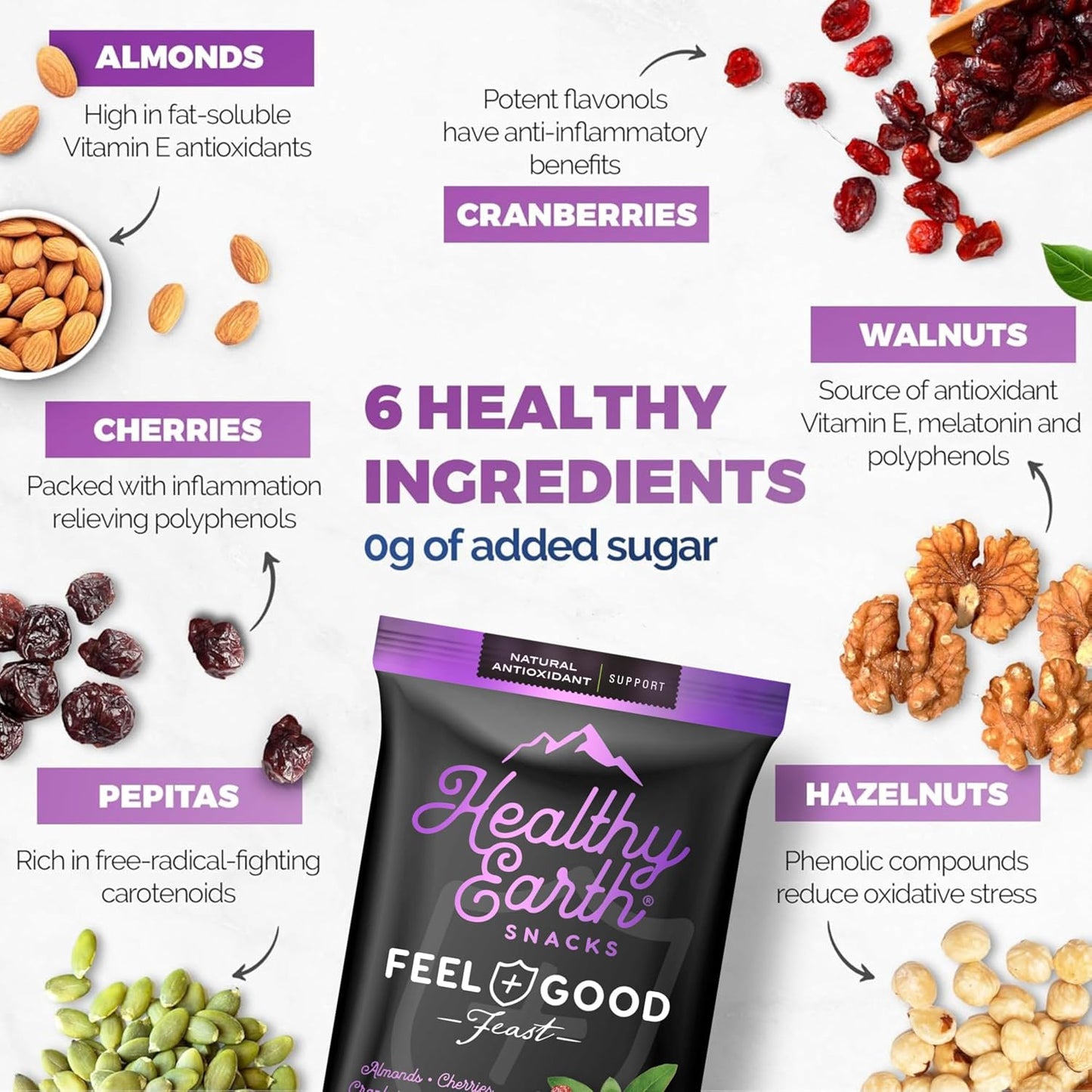 Earth Snacks Variety Pack, 24 Count, Mixed Nuts and Dried Fruits, Gluten-Free