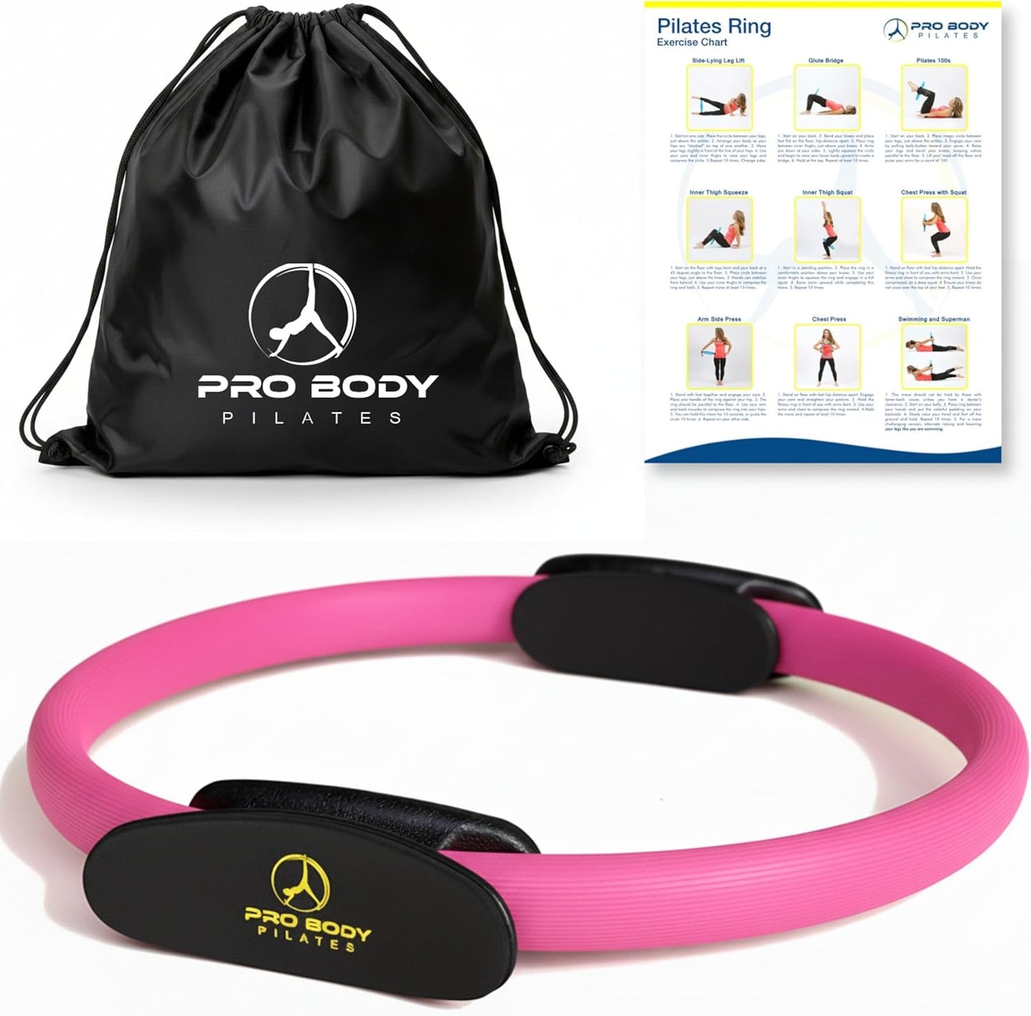 ProBody 14-Inch Pilates Ring for Toning Thighs, Arms & Core