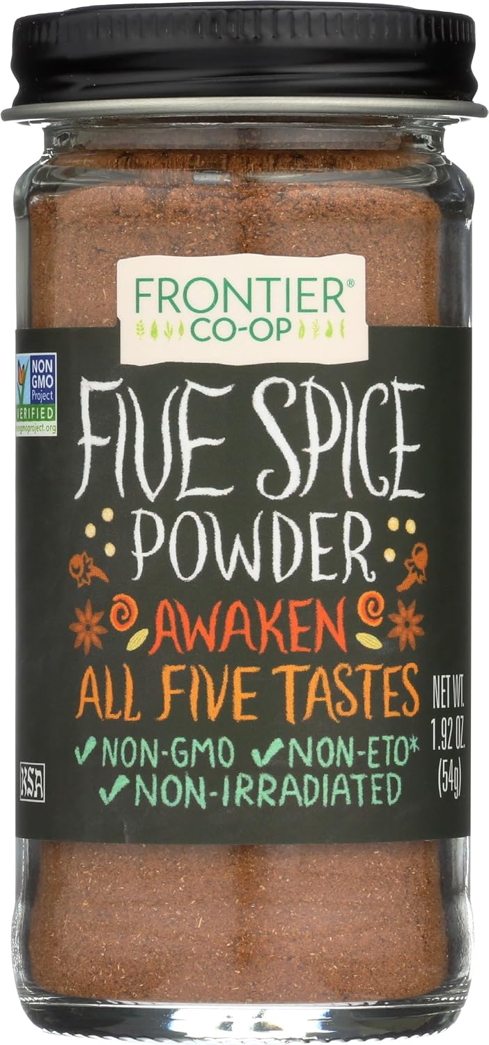 Frontier Co-op Five Spice Powder, 1.92 oz - Chinese Five Spice Blend Seasoning for Entrées, Grilled Fare, and Desserts