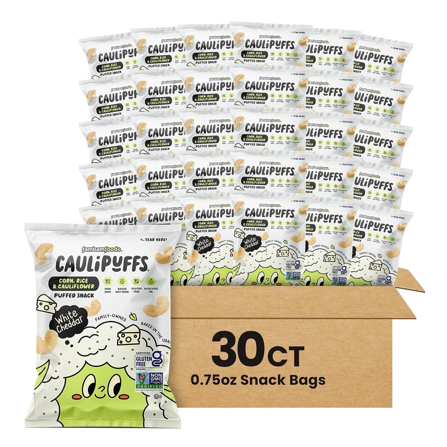 Gluten Free Cauliflower Puffed Snack Variety Pack