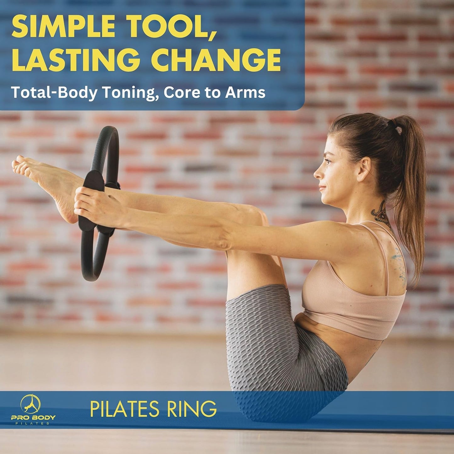 ProBody 14-Inch Pilates Ring for Toning Thighs, Arms & Core