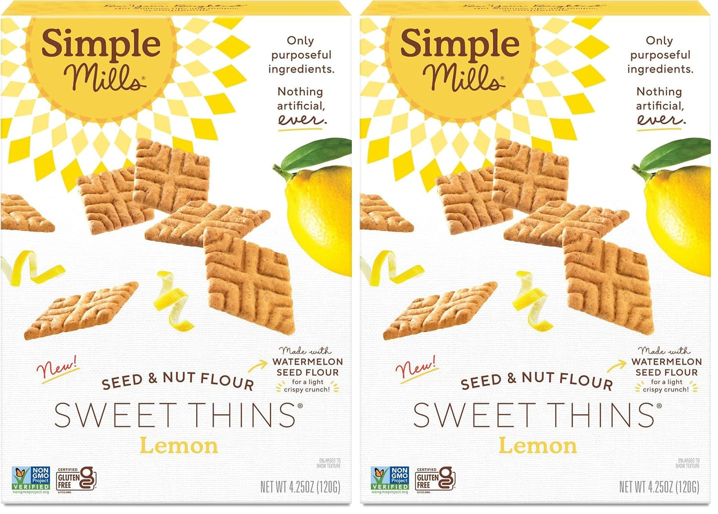 Simple Mills Chocolate Brownie Seed and Nut Flour Sweet Thins, Paleo Friendly and Delicious Sweet Thin Cookies, Good for Snacks, Nutrient Dense, 4.25 oz (Pack of 3)