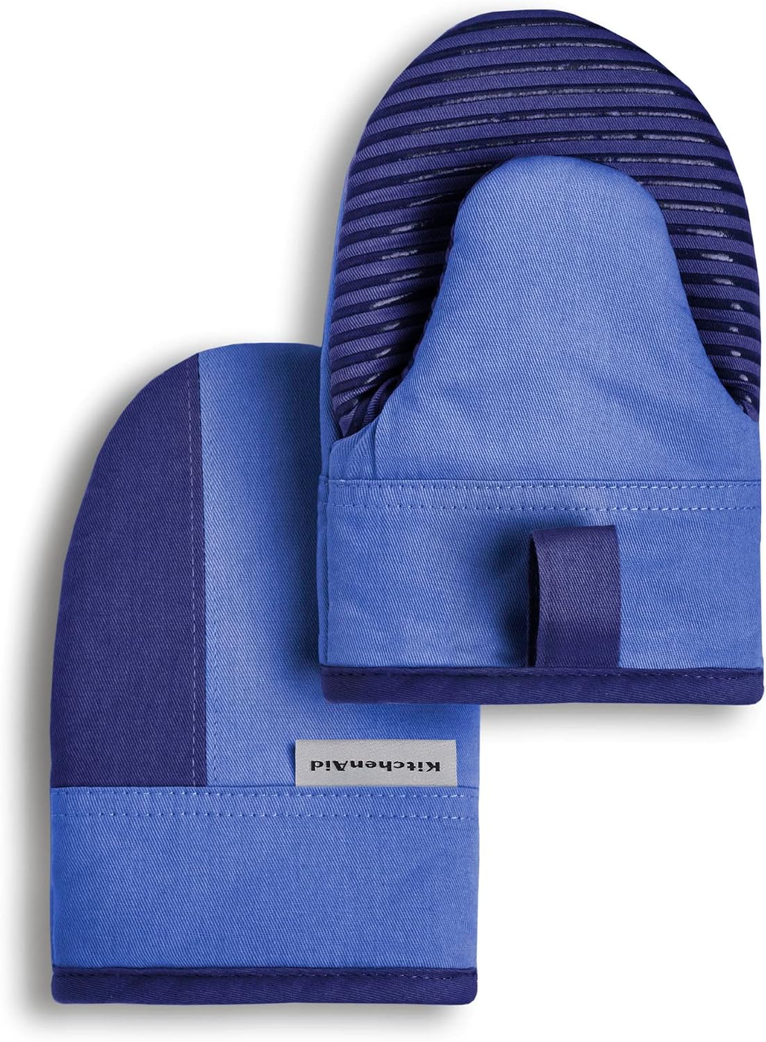 KitchenAid Beacon Two-Tone Non-Slip Mini Oven Mitt Set, Pistachio/Graphite Green, 5.5"x8", 2 Piece