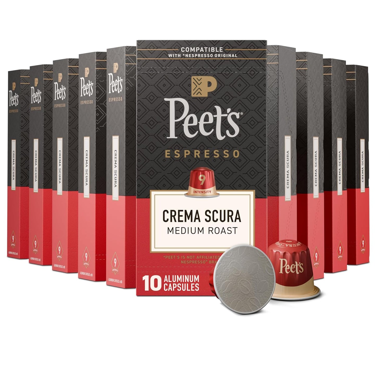 Peet's Coffee Espresso Capsules for Nespresso Original Machine