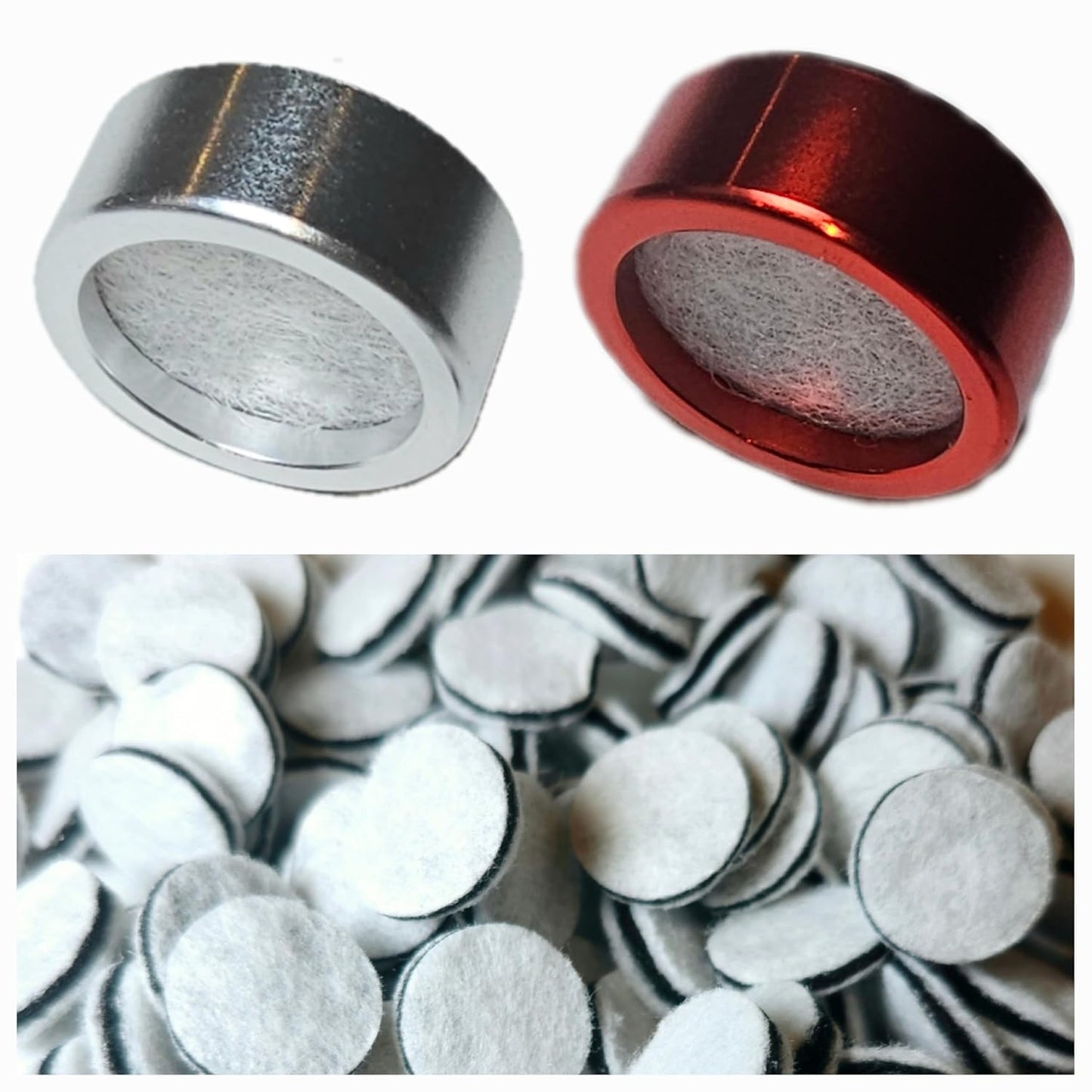 Reusable Metal Ring with Activated Carbon Filter for Silicone Mouth Funnel