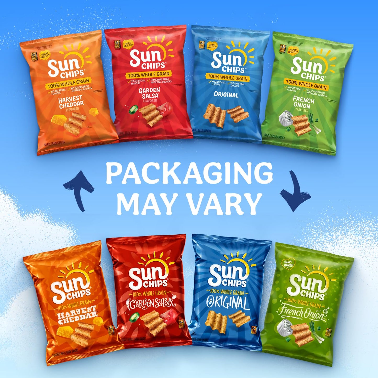 SunChips 100% Whole Grain Chips Variety Pack 40 1 oz Bags