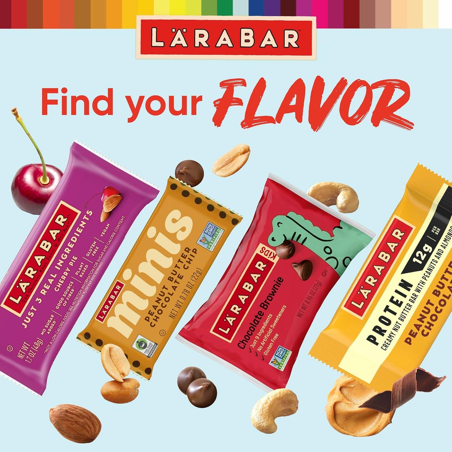 Larabar Fruit and Nut Bars Variety Pack, 16 Count, 26.4 oz, Gluten Free and Vegan