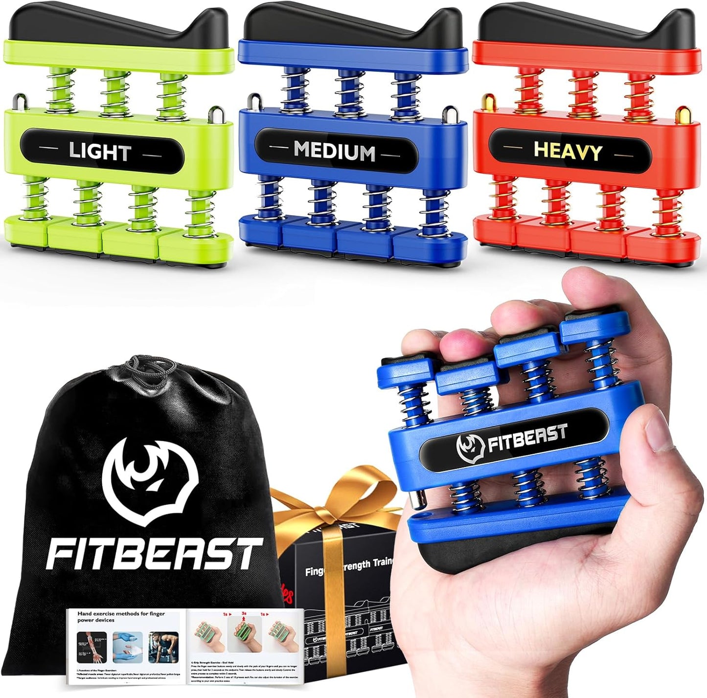 FitBeast Finger Strengthener - Improve Dexterity, Strength & Recovery