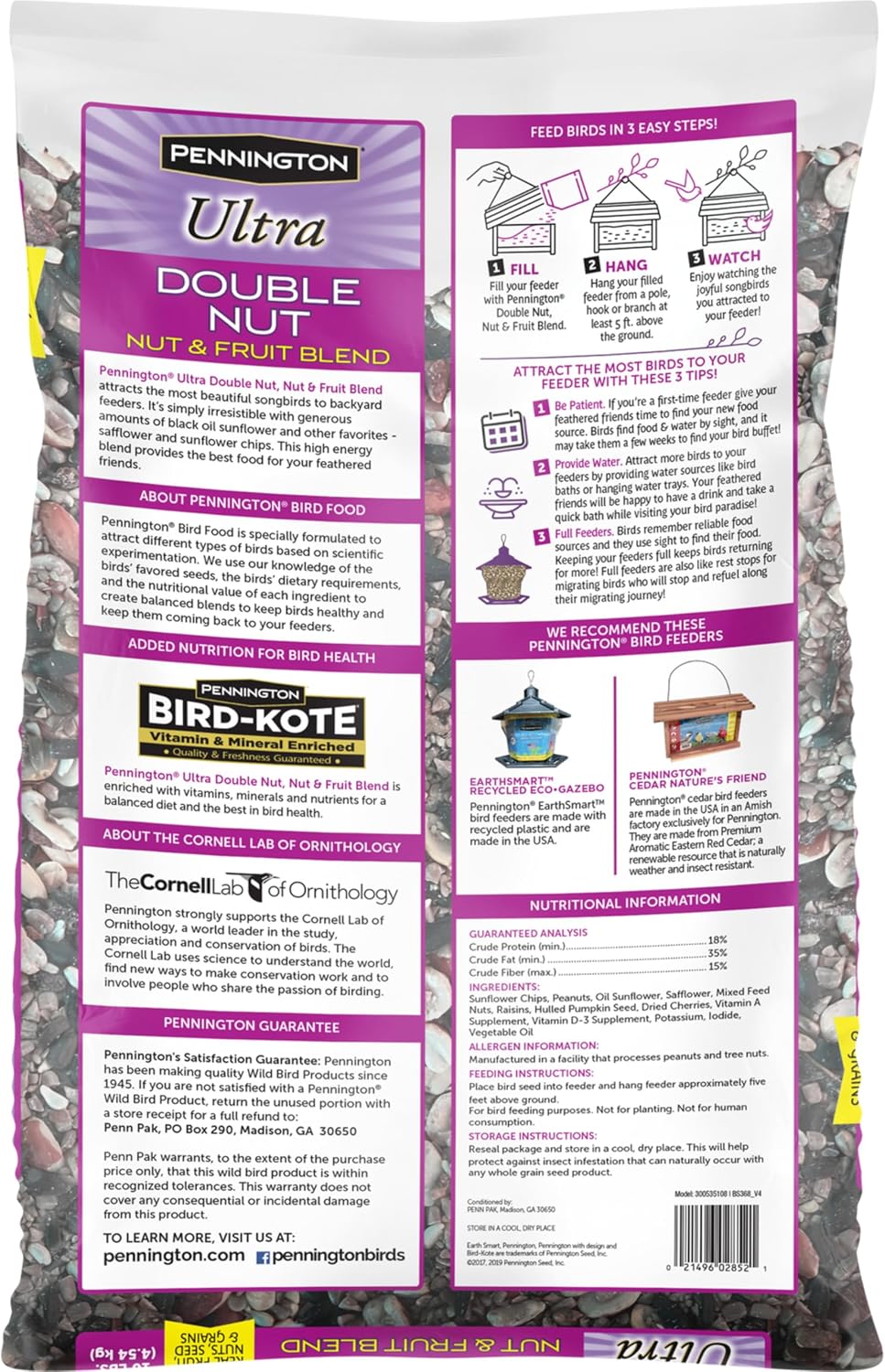 Pennington Ultra Double Nut and Fruit Bird Feed 10lbs