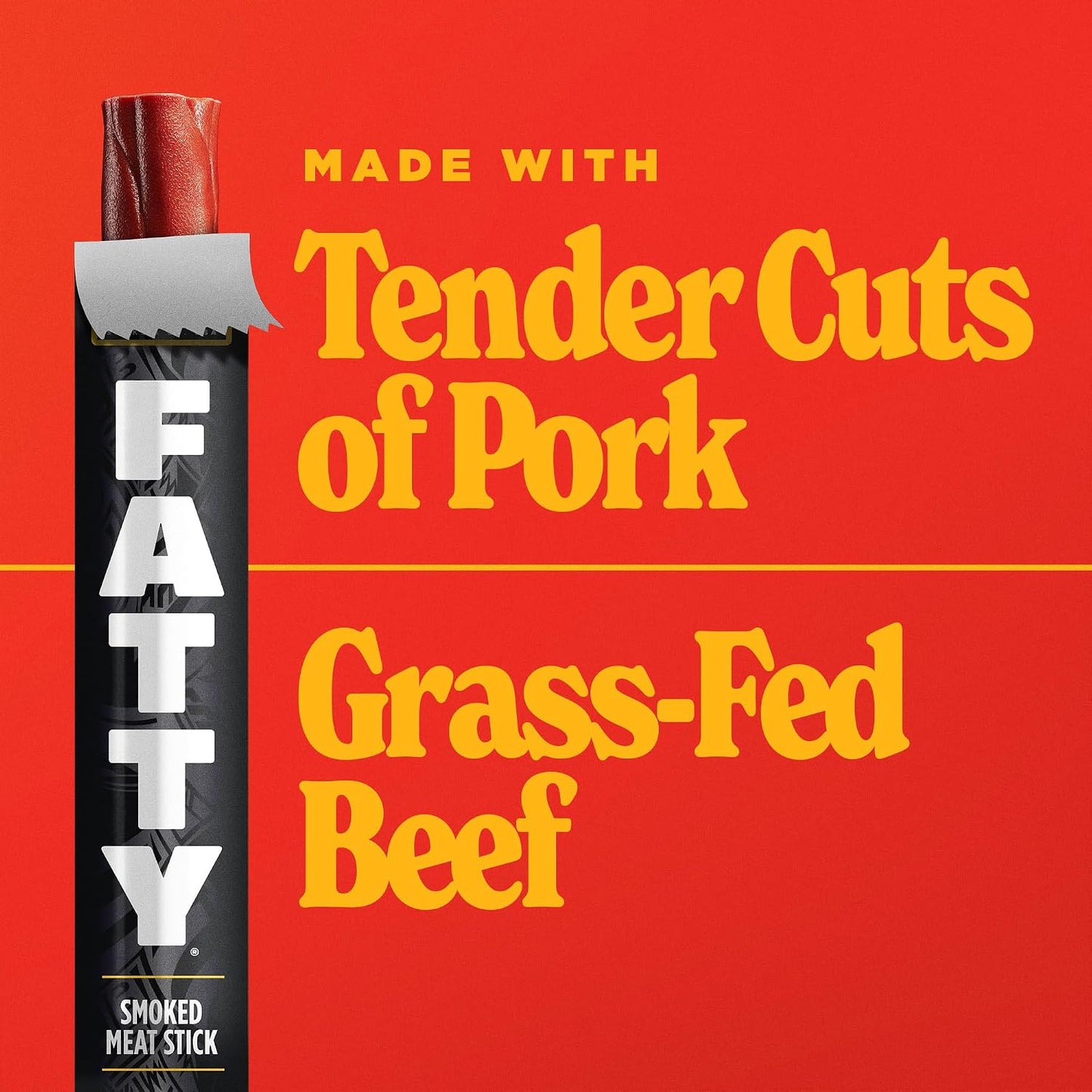 Grass Fed Beef and Pork Meat Sticks, 13g Protein, 2 oz, Pack of 5