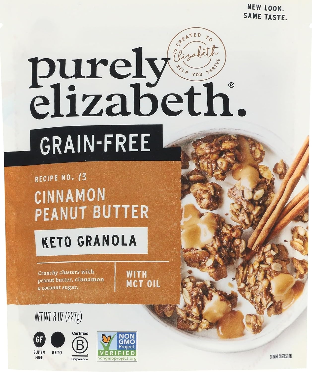 Purely Elizabeth Vanilla Almond Butter Keto Granola with MCT Oil 3 Ct 8oz Bags