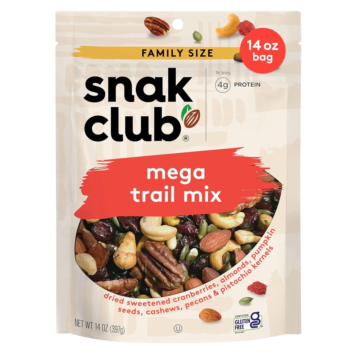 Snak Club Ramen Flavored Snack Mix with Crunchy Pieces and Nuts