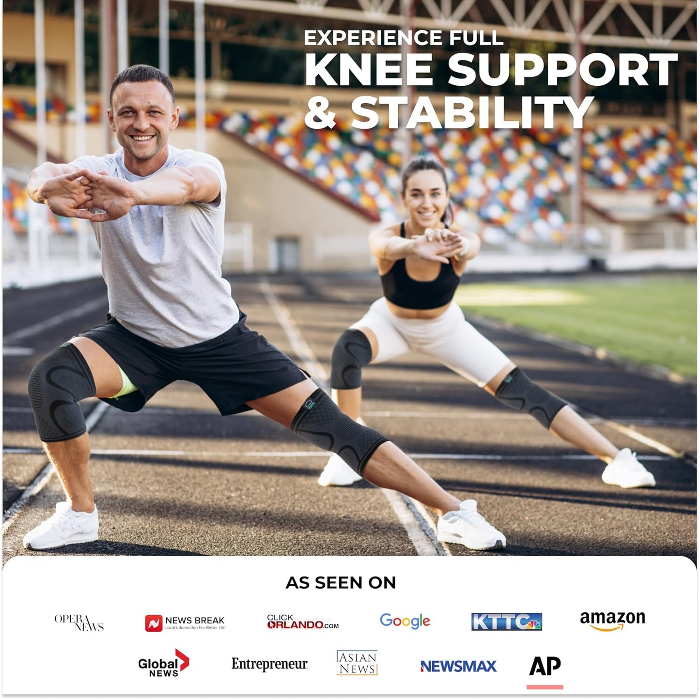 Modvel Compression Knee Brace for Women & Men, Knee Support for Running & Sports