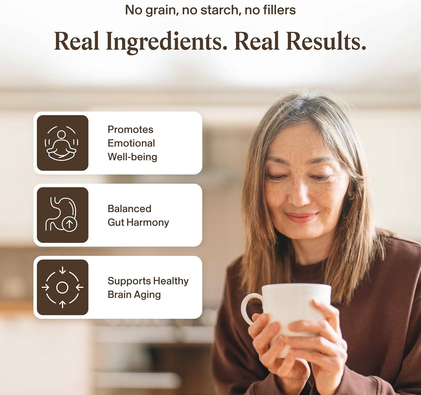 Real Mushrooms Lions Mane Mushroom Cognition (120 Capsules) Lions Mane Mushroom Powder Extract Capsules | Brain Supplement, Brain Vitamins, Focus Supplement