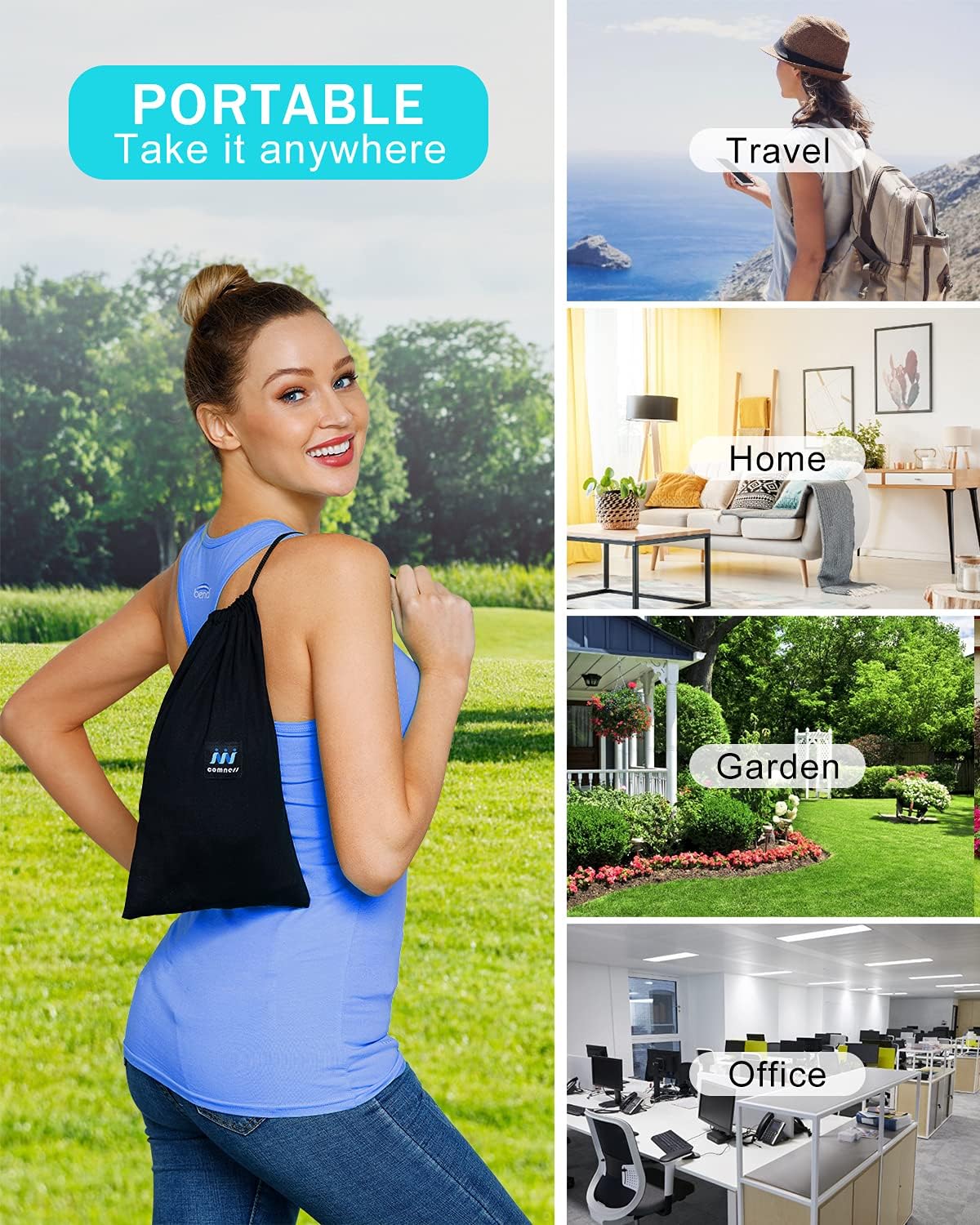 comness cervical neck traction device over door for home use portable neck stretcher