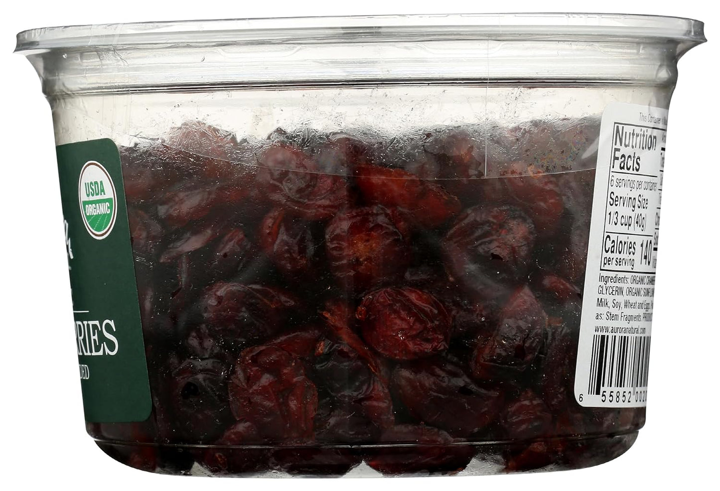 Aurora Products Organic Dried Cranberries 9 OZ Non-GMO Food Item