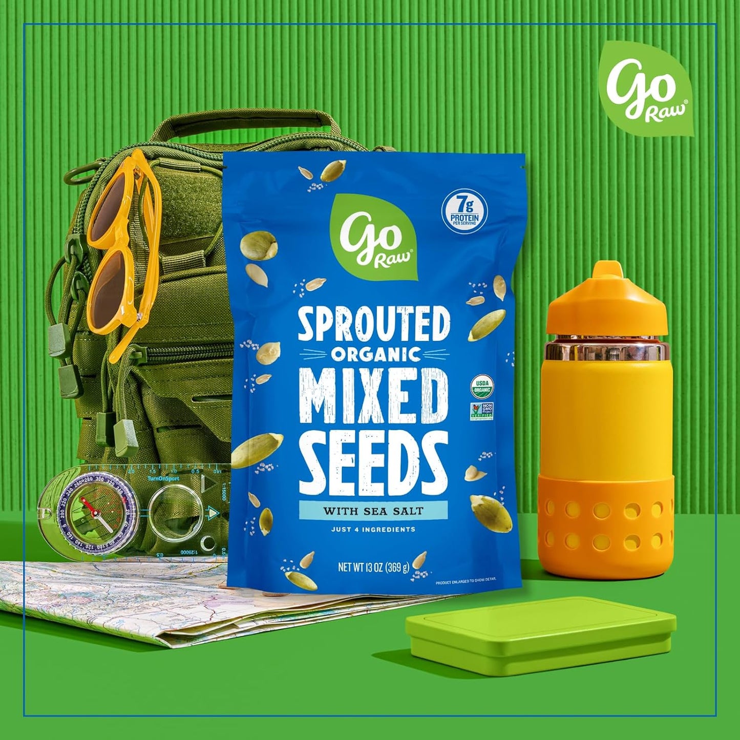 Go Raw Organic Sprouted Mixed Seeds 13 oz Unsalted Keto Kosher
