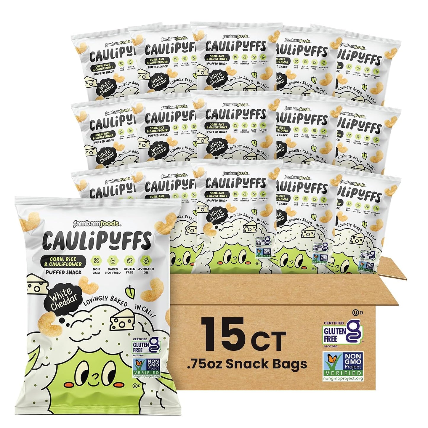 Gluten Free Cauliflower Puffed Snack Variety Pack