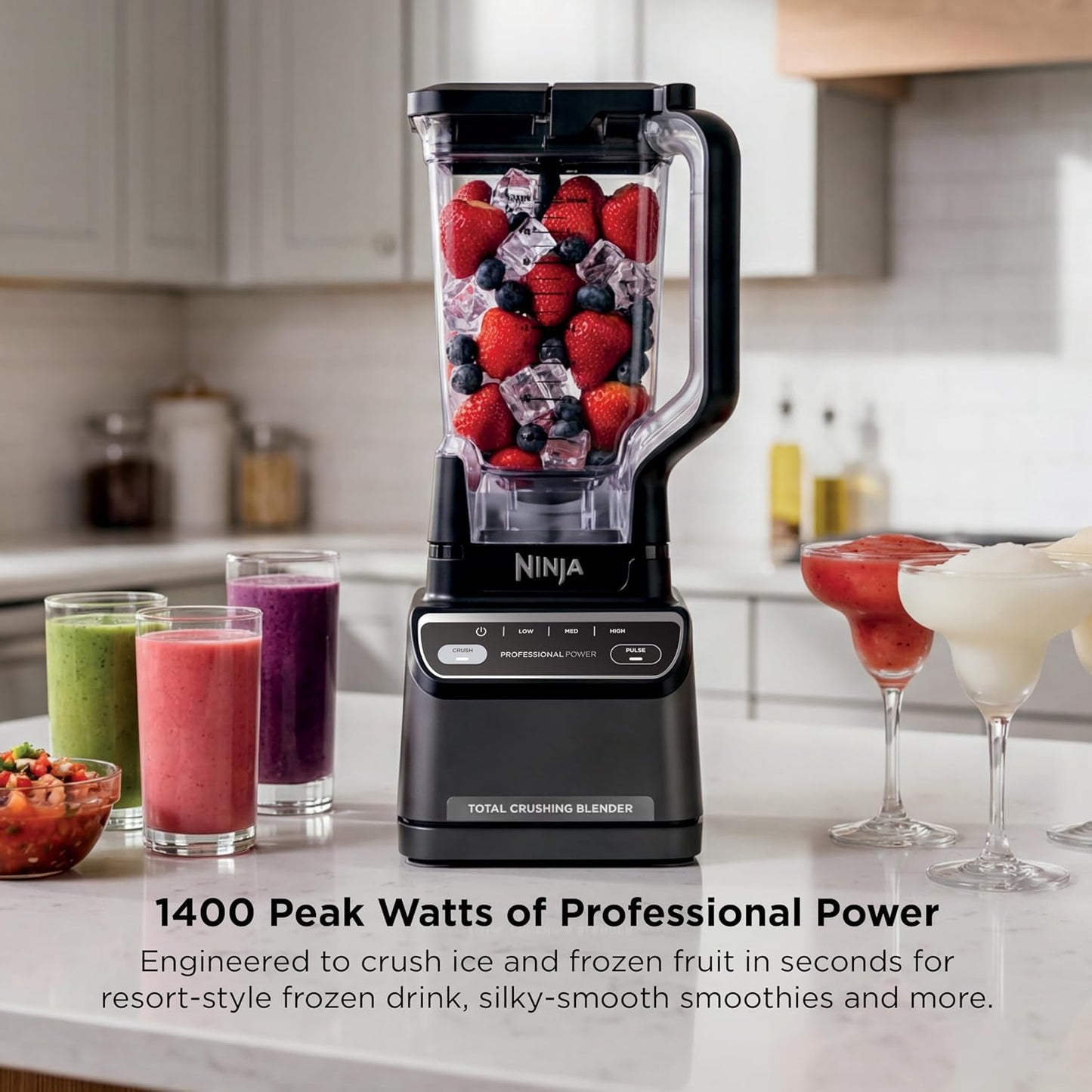 Ninja Professional Blender 2.0, 1200W, Auto-iQ, 72oz Pitcher, BR201AMZ | 1200W Total Crushing blades + Auto-iQ Crush program for smoothies & frozen drinks. 4 speeds. Dishwasher safe.