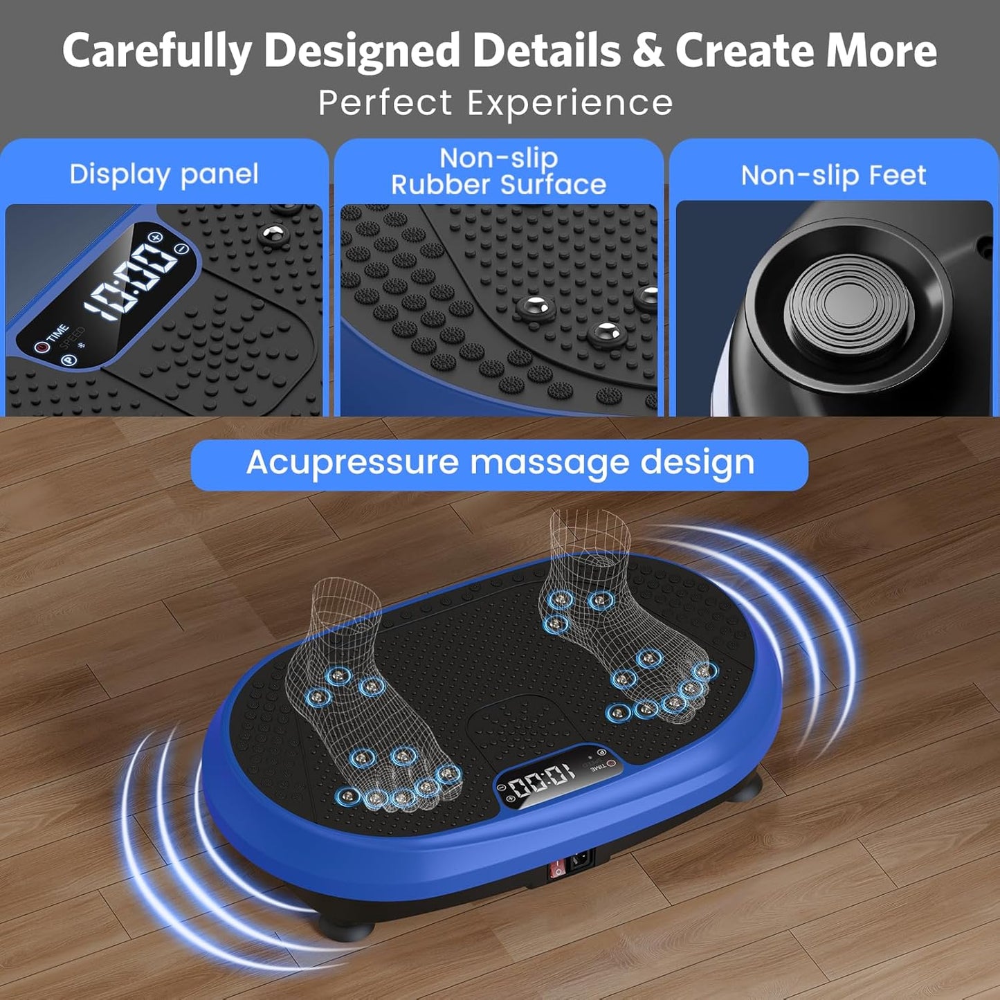 Vibration Plate Exercise Machine, Full Body Shaker Workout up to 415 lbs