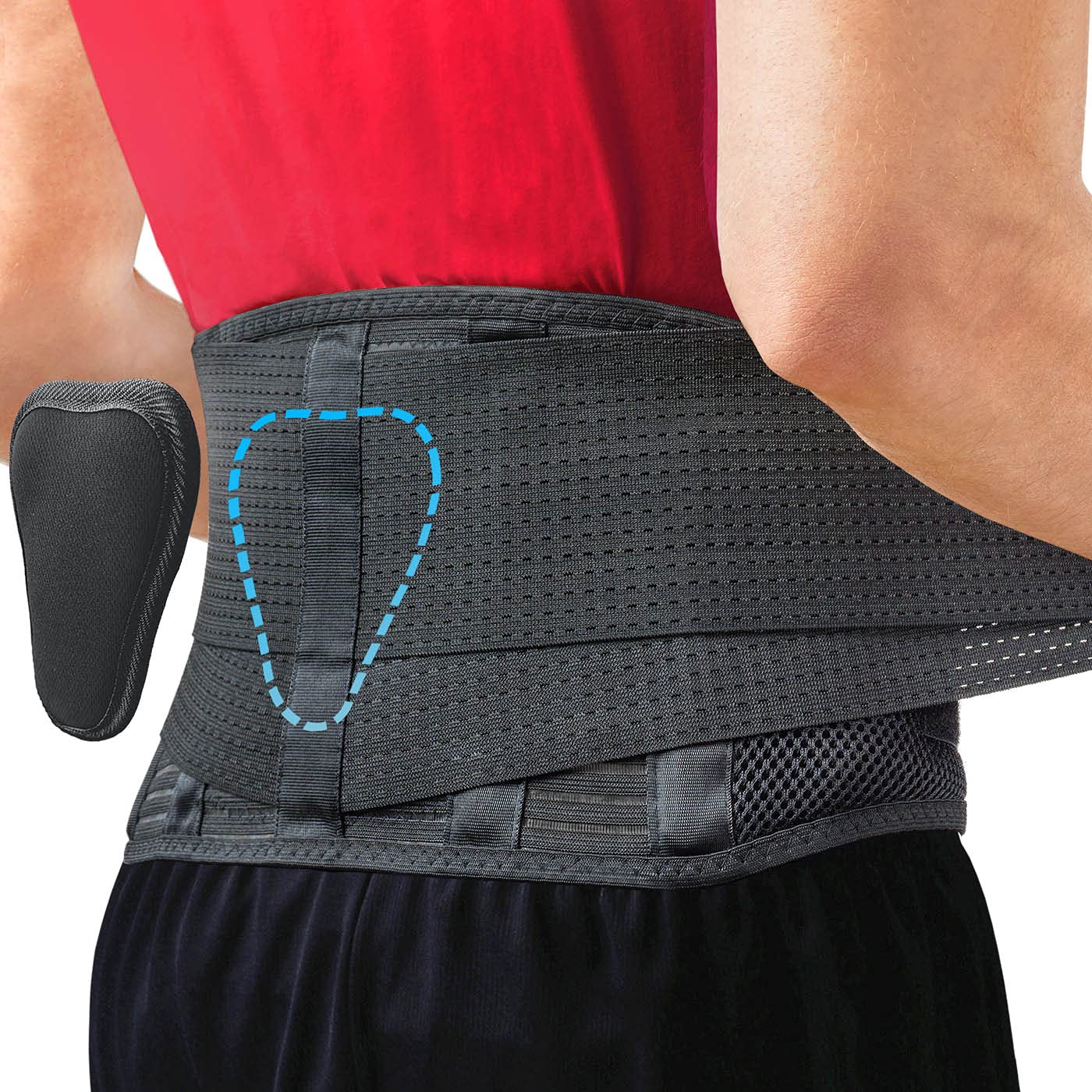 Sparthos Back Brace for Lower Back Pain Relief - Breathable Lumbar Support