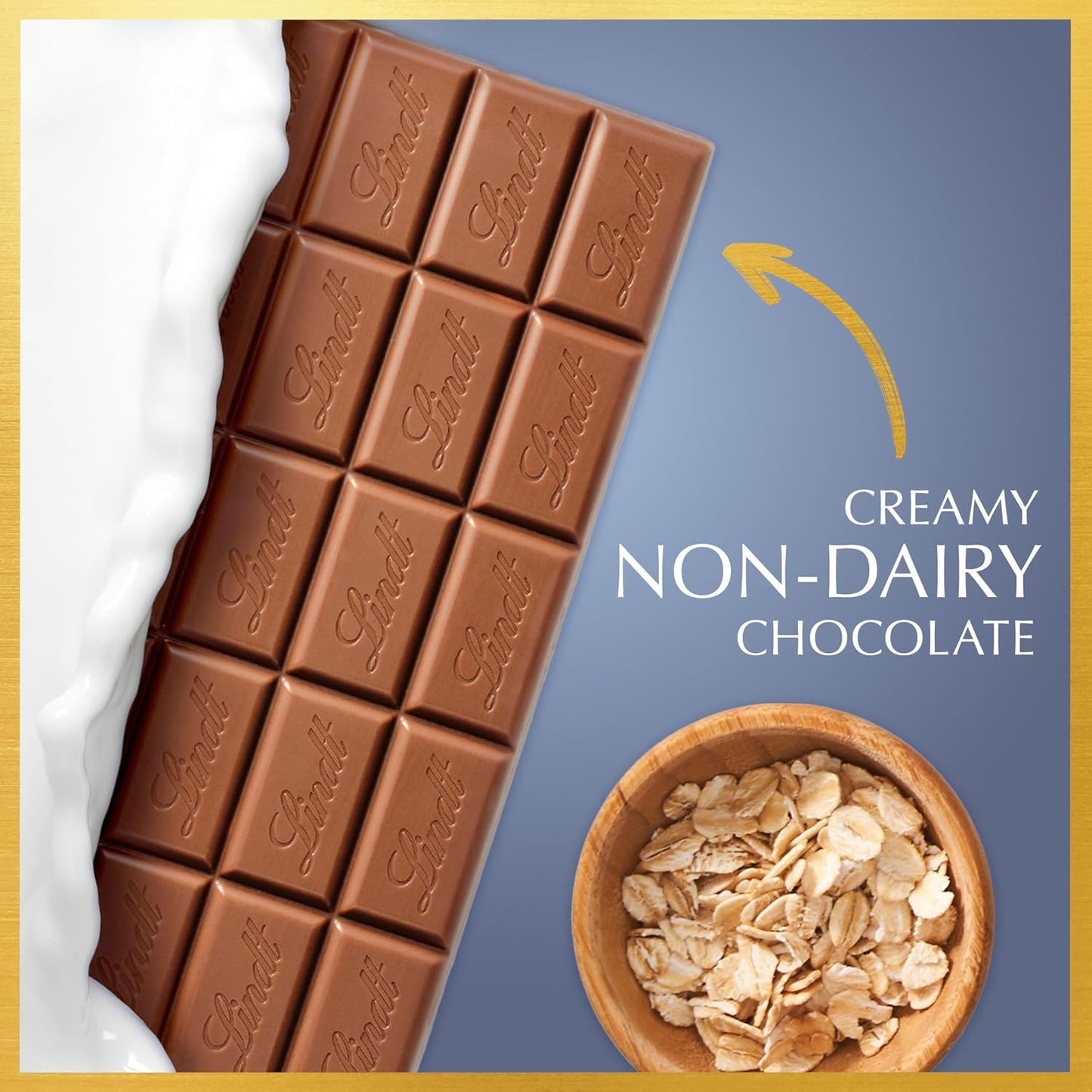 Lindt CLASSIC RECIPE OAT MILK Plain Chocolate Bar, 3.5 oz.