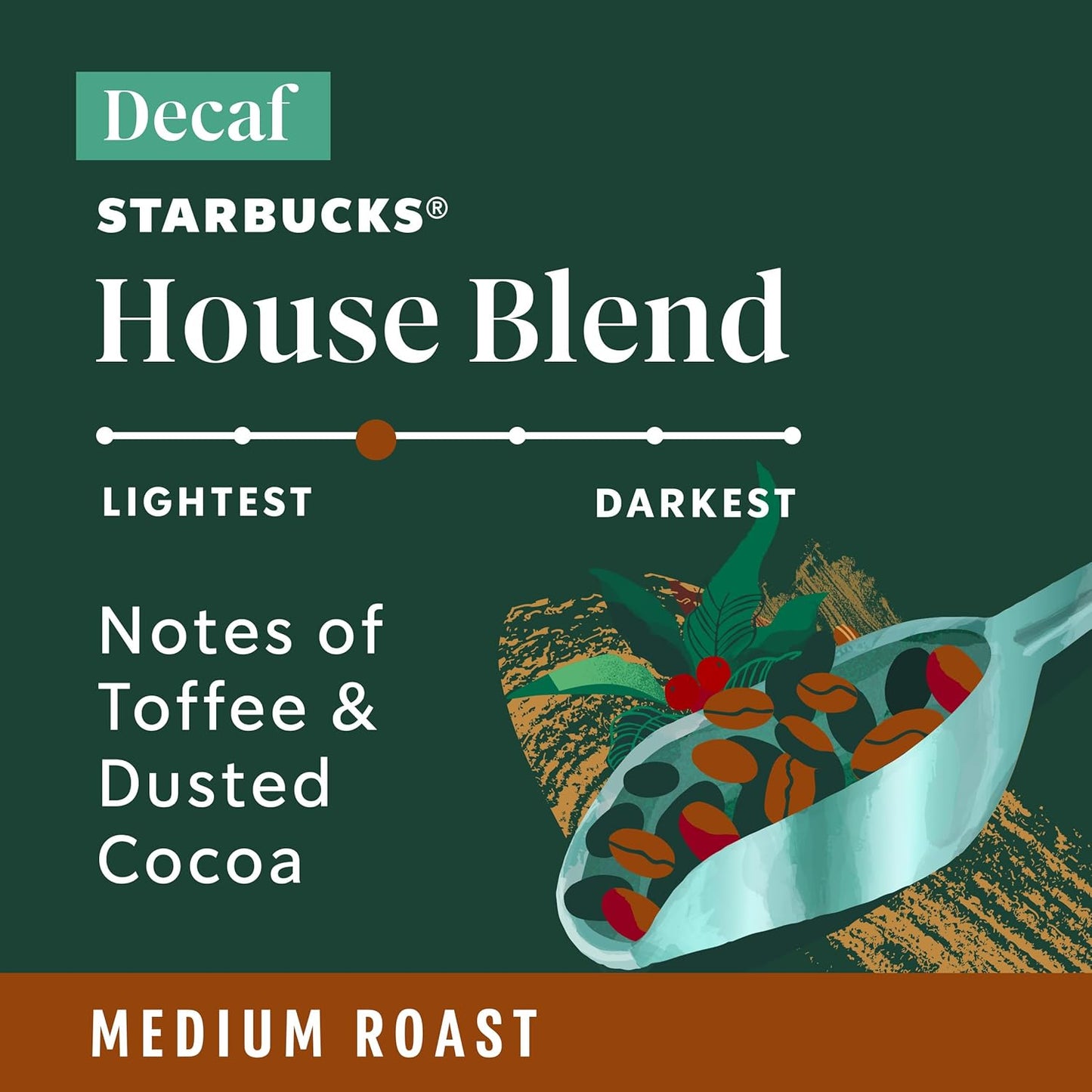 Starbucks Decaf House Blend Medium Roast K-Cup Coffee Pods for Keurig Brewers