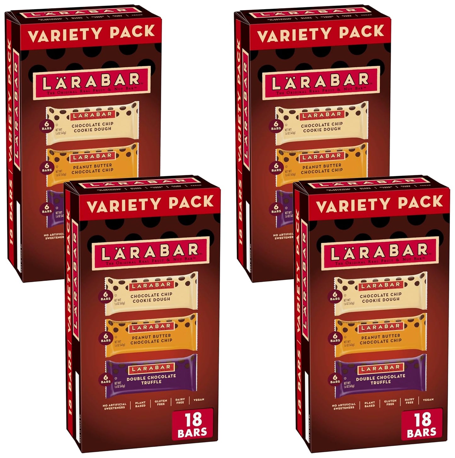 Larabar Fruit and Nut Bars Variety Pack, 28.8 oz, 18 Ct