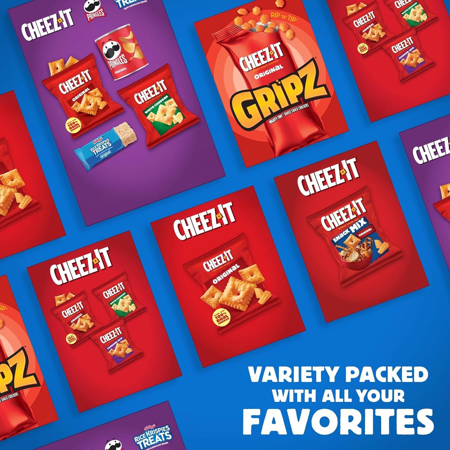 Kellogg's Cheez-It, Pringles & Rice Krispies Snacks Variety Pack