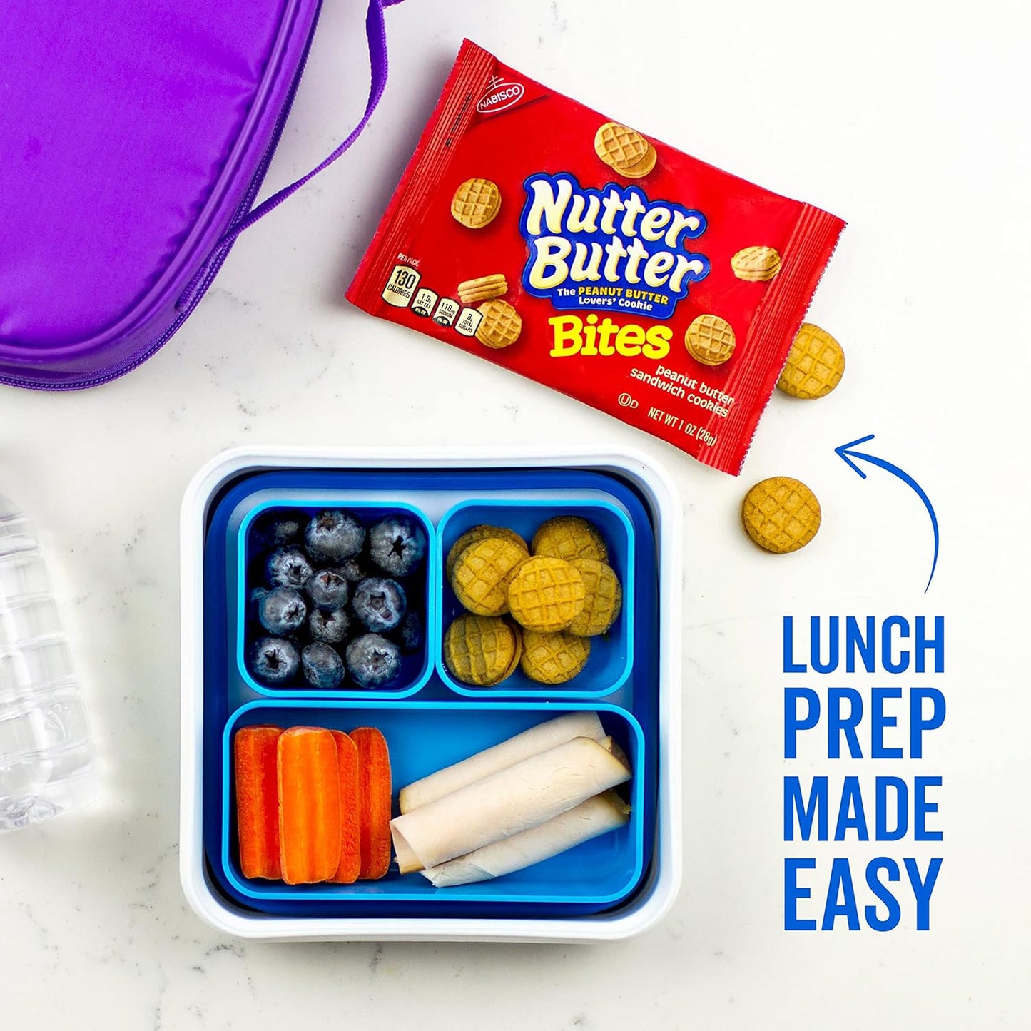 Nabisco classic mix variety pack with 20 assorted snack packs, bite-size cookies and crackers
