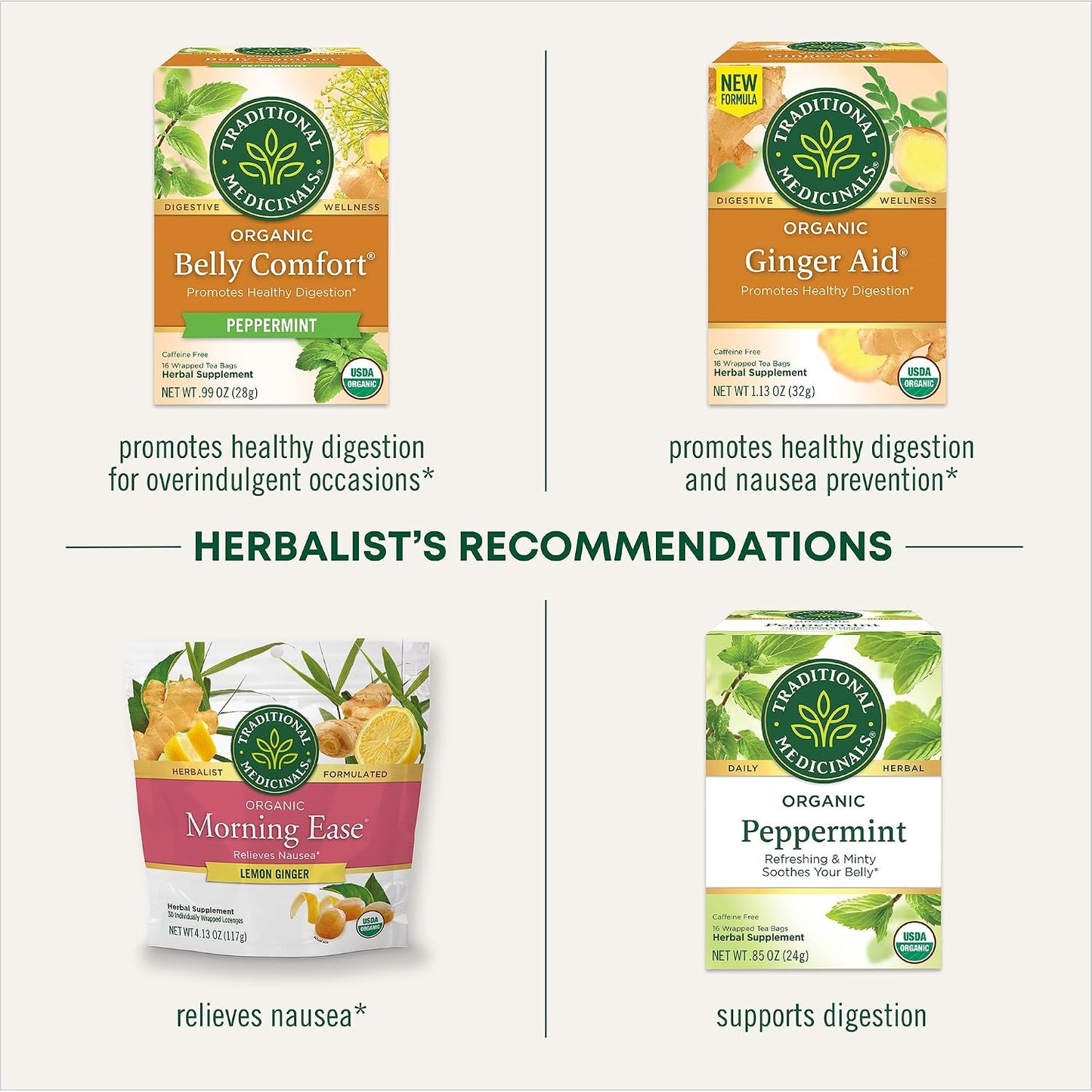 Traditional Medicinals Organic Belly Comfort Lozenges Lemon Ginger