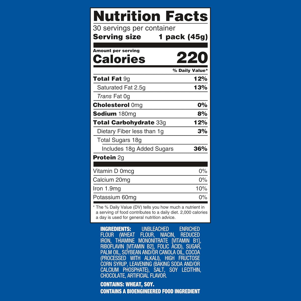 OREO Chocolate Sandwich Cookies, 30 snack packs, 4 cookies per pack