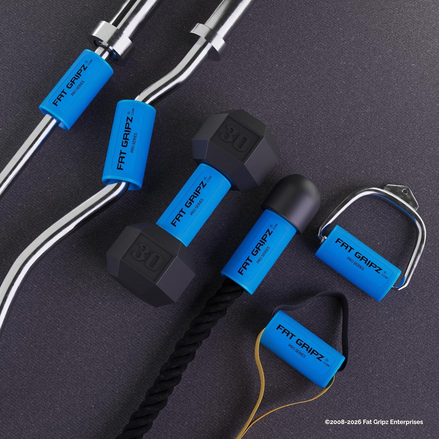 Fat Gripz - Thick Grips for Bigger Arms & Stronger Grip (4x Men's Health Award Winner)