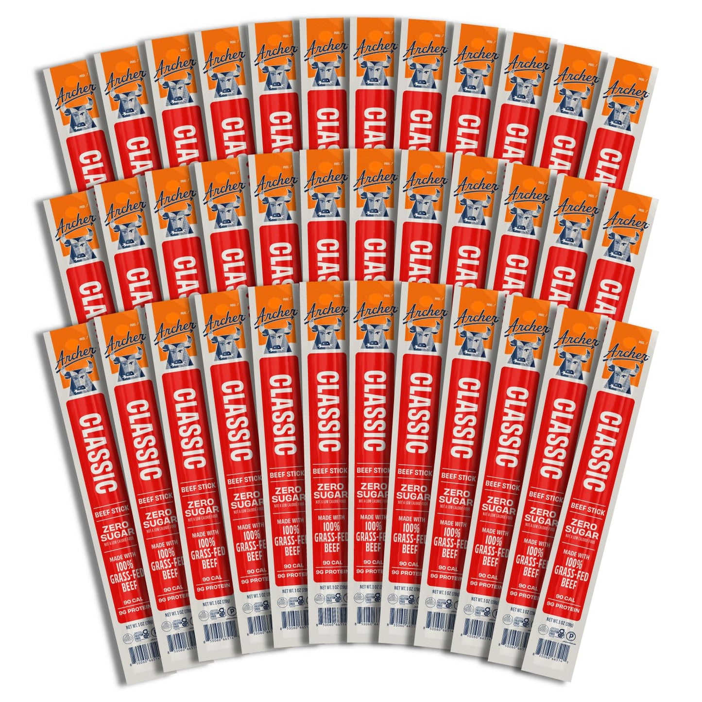 Grass Fed Beef Jerky Sticks, Individually Wrapped, Bulk Snack Packs