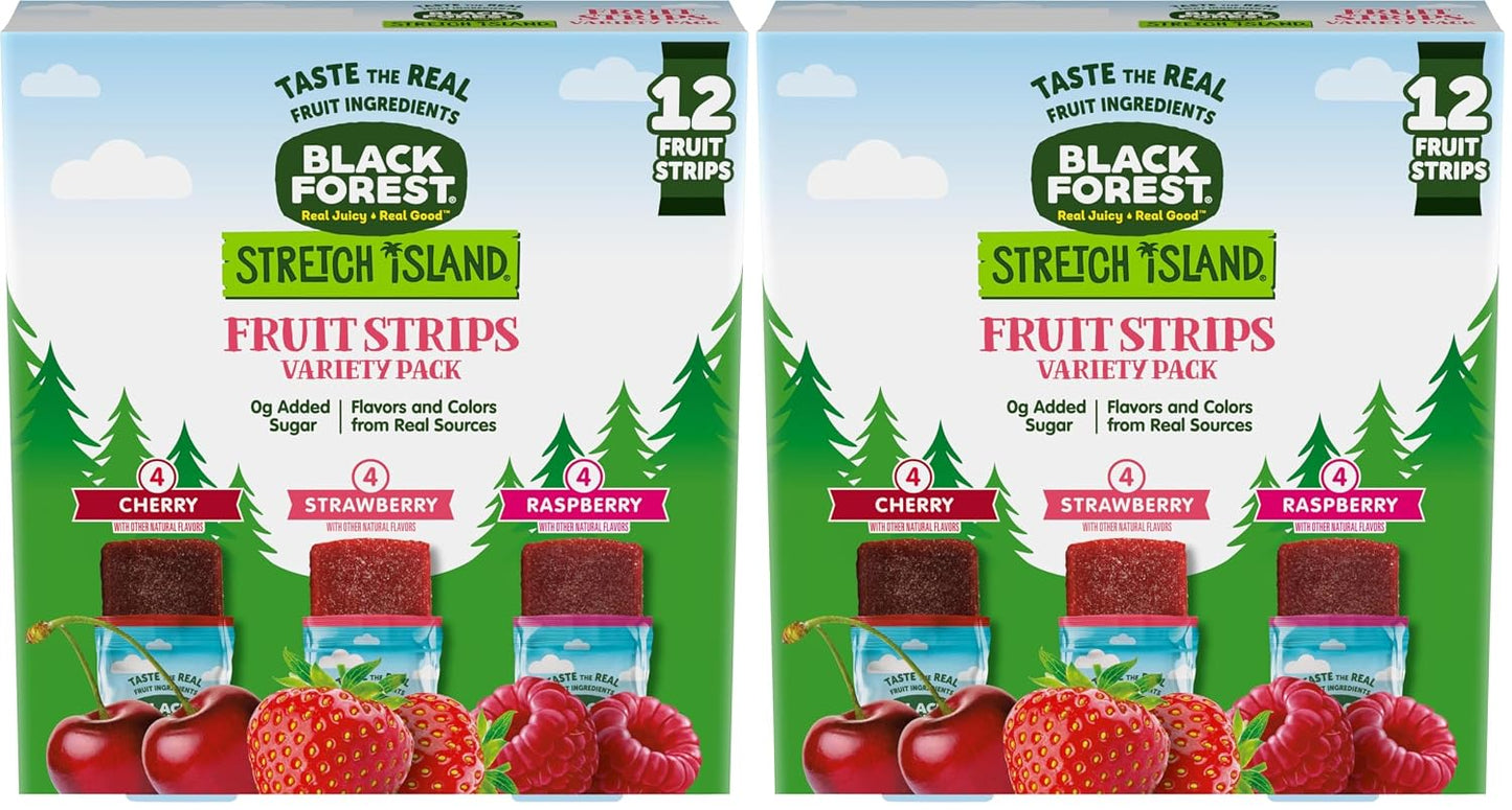 Black Forest Stretch Island Fruit Strips Variety Pack, 48 ct, Non-GMO, Zero Grams Added Sugar