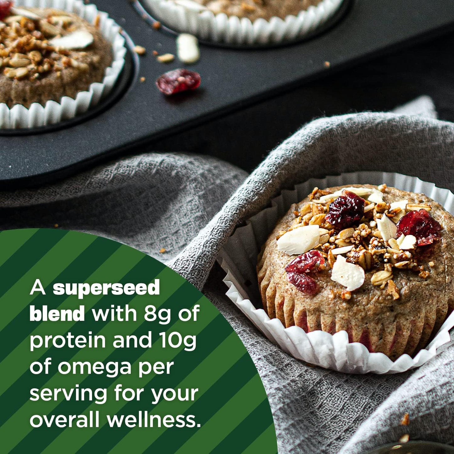 Manitoba Harvest Organic Hemp Plus Flax & Chia Seeds - 7oz - 8g Protein, 5g Fiber and 10g Omega 3 & 6 per 30g Serving - Nutrient-Dense, 3-in-1 Super Seeds Mixture - Vegan, Non-GMO Project Verified