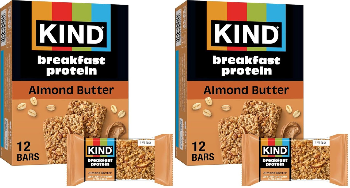 KIND Breakfast Protein Bars, Dark Chocolate Cocoa, Gluten Free, Low Sodium, 6 Count