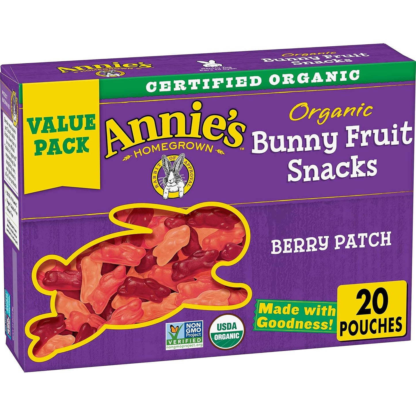 Annie's Organic Bunny Fruit Snacks Variety Pack Gluten Free Snack 22 ct 15.4 oz