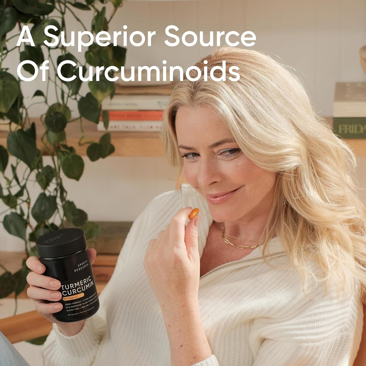 Sports Research Turmeric Curcumin C3 Complex Softgels with BioPerine and Organic Coconut Oil