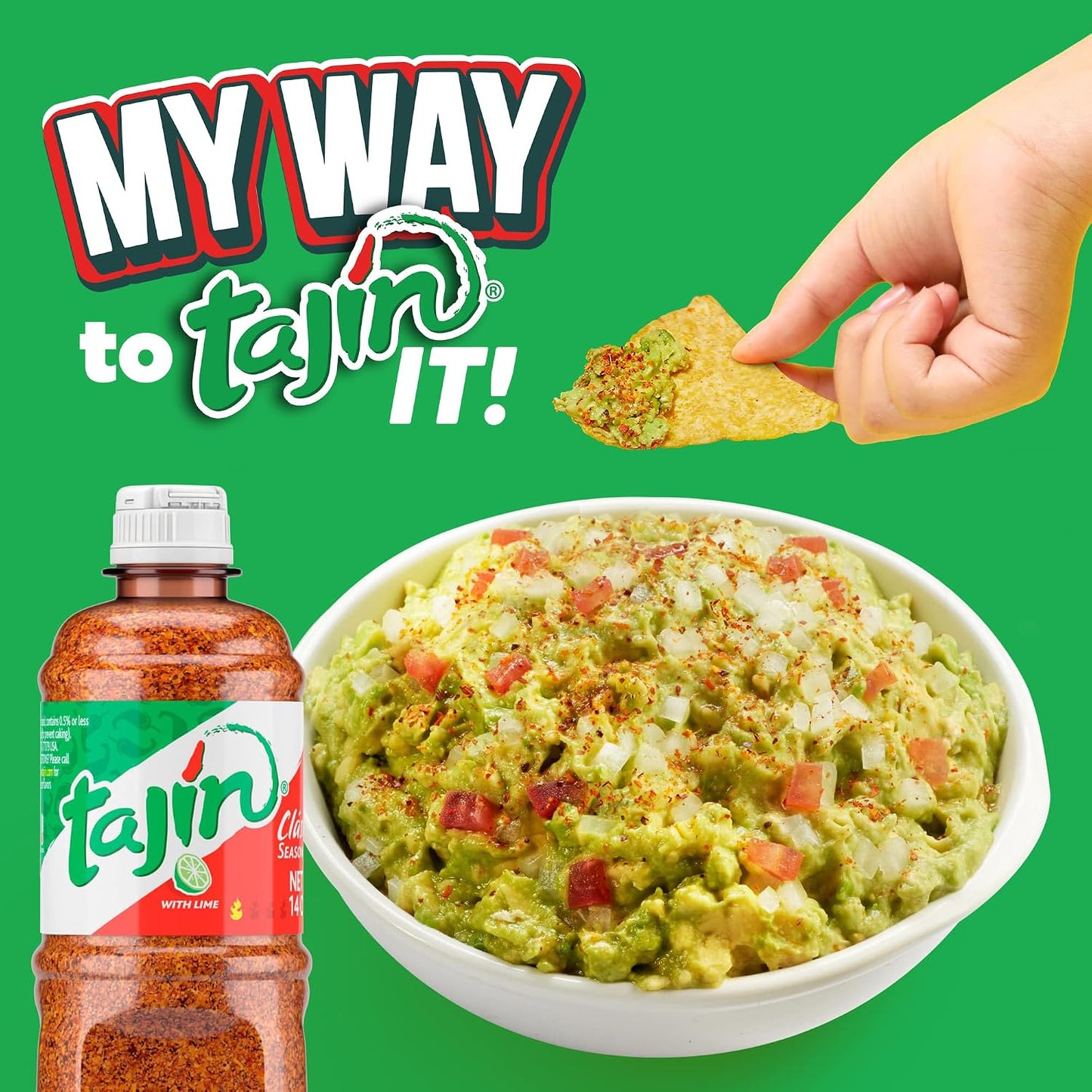 Tajin Clásico Seasoning Gluten-Free Authentic Mexican Chili Lime Spice Blend 14 oz (Pack of 2)