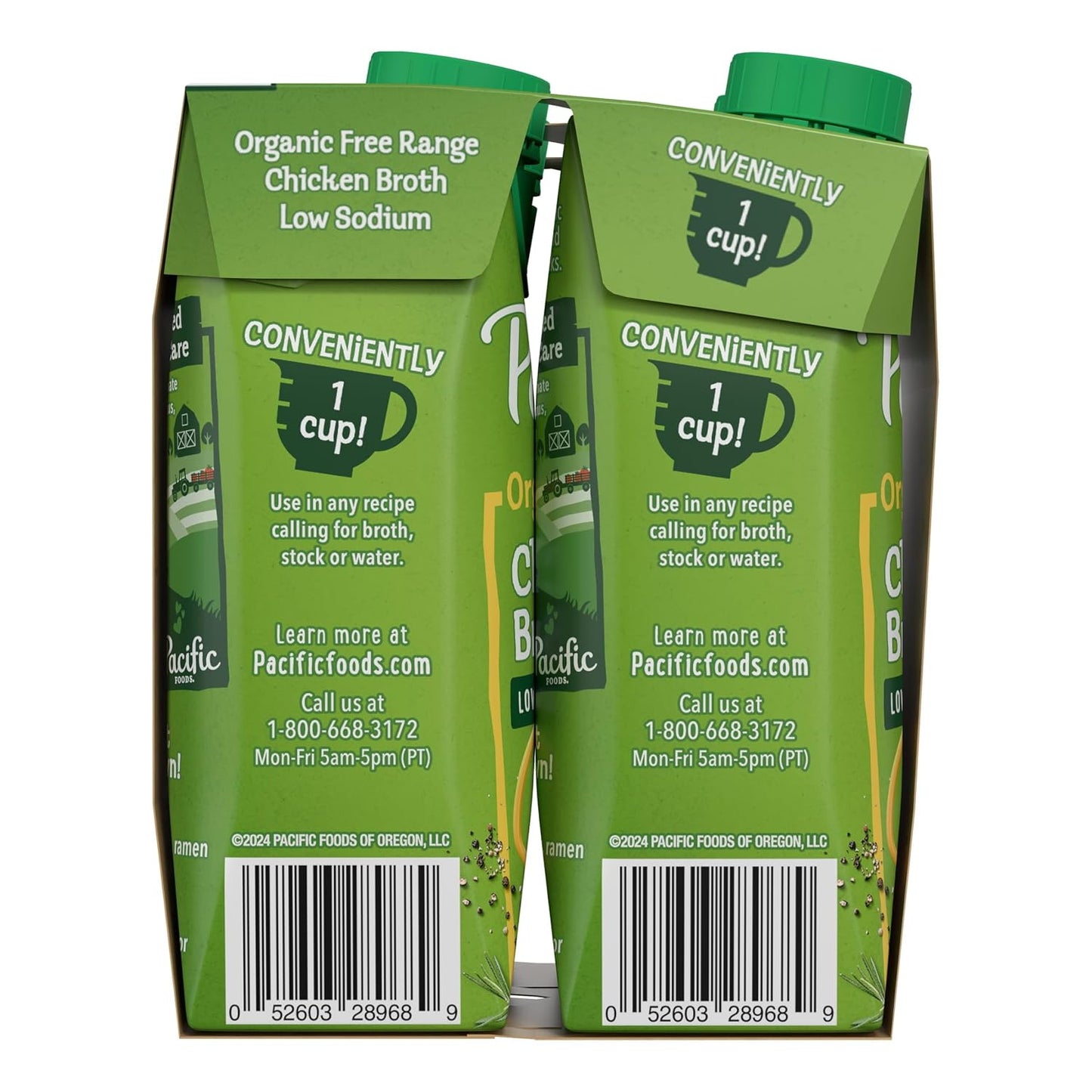 Pacific Foods Organic Low Sodium Chicken Broth 8 Ounce 4 Pack No Artificial Preservatives