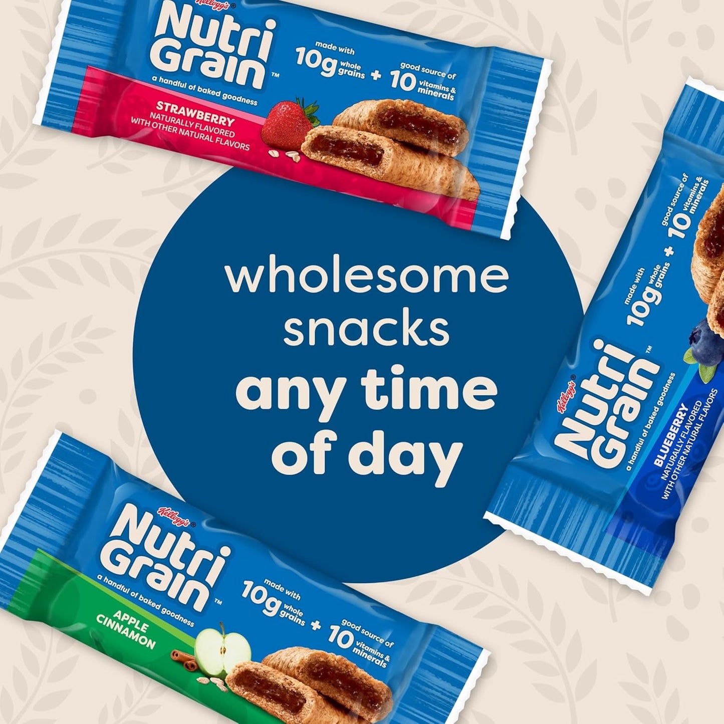 Nutri-Grain Soft Baked Breakfast Bars Variety Pack Whole Grain
