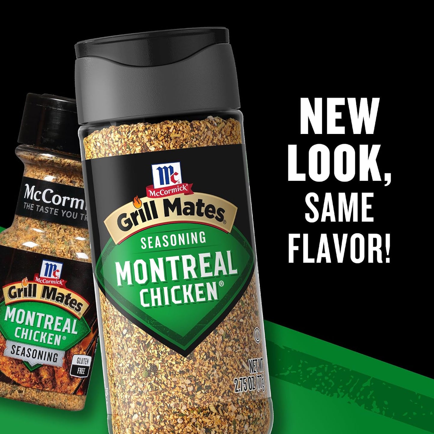 McCormick Grill Mates Montreal Chicken Seasoning, 2.75 oz, bold garlic, onion, pepper flavor, no MSG