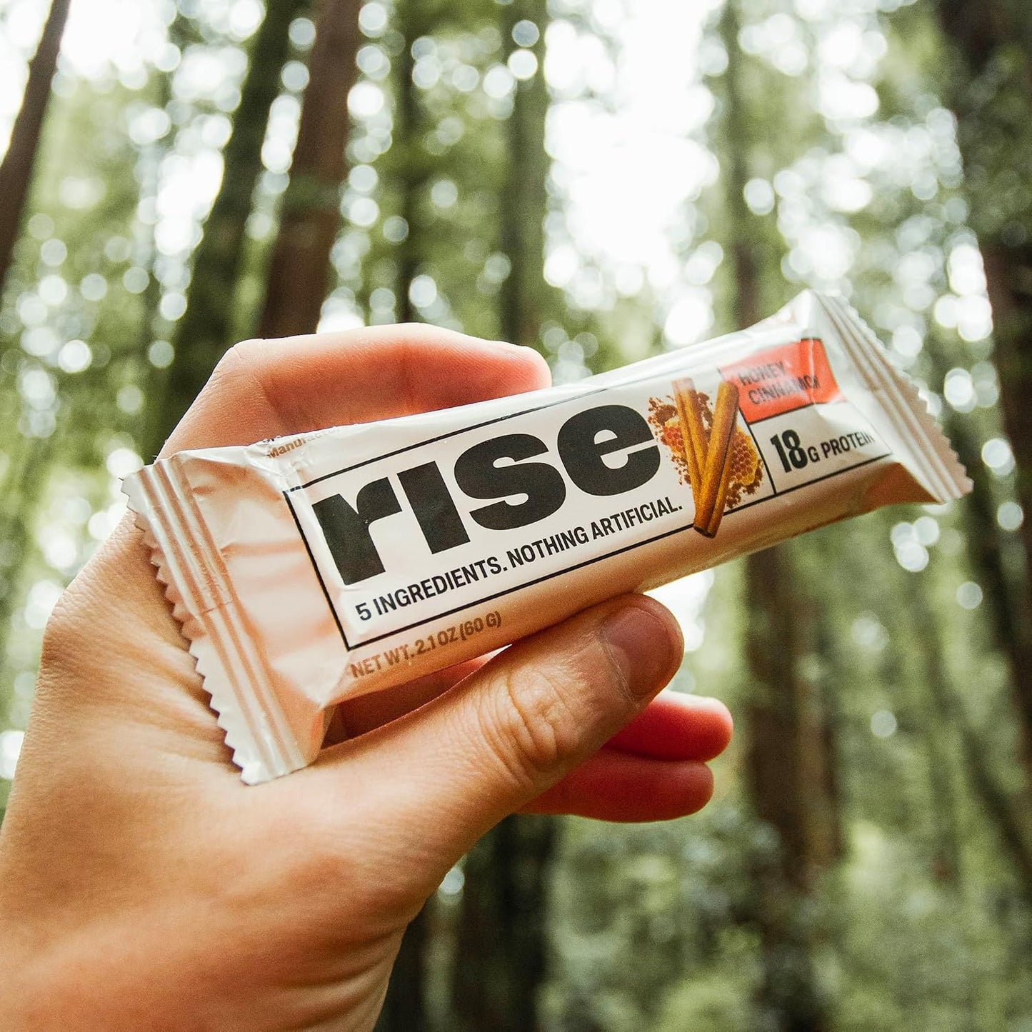 Rise Whey Protein Bars - Honey Cinnamon, 18g Protein, Gluten-Free, Soy-Free