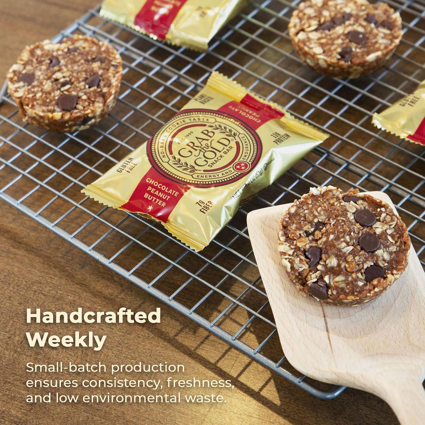 Handcrafted Protein Snack Bars with Organic Oats and Peanut Butter