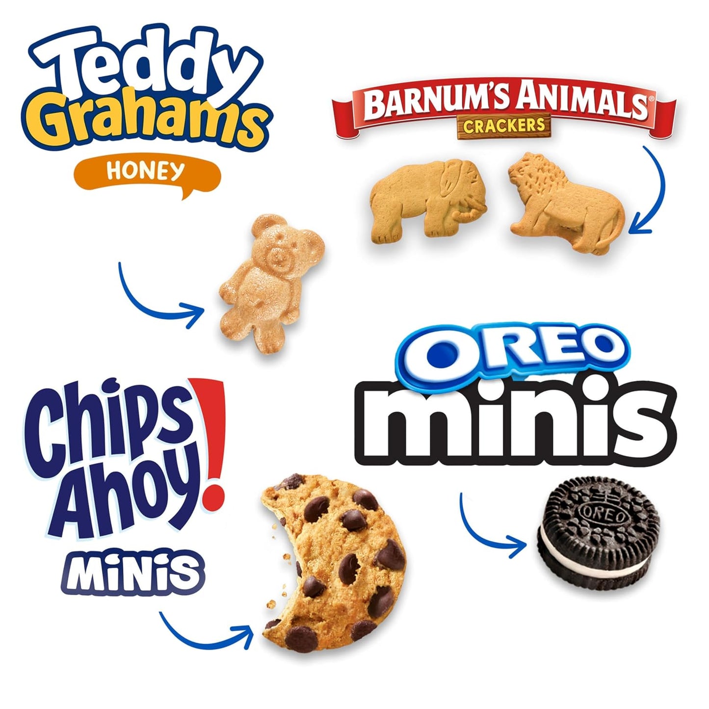 Nabisco Team Favorites Snacks Variety Pack with assorted cookies and crackers